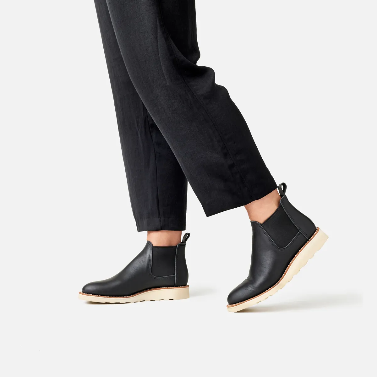 Classic Chelsea Women's Short Boot in Black Boundary Leather - Image 2