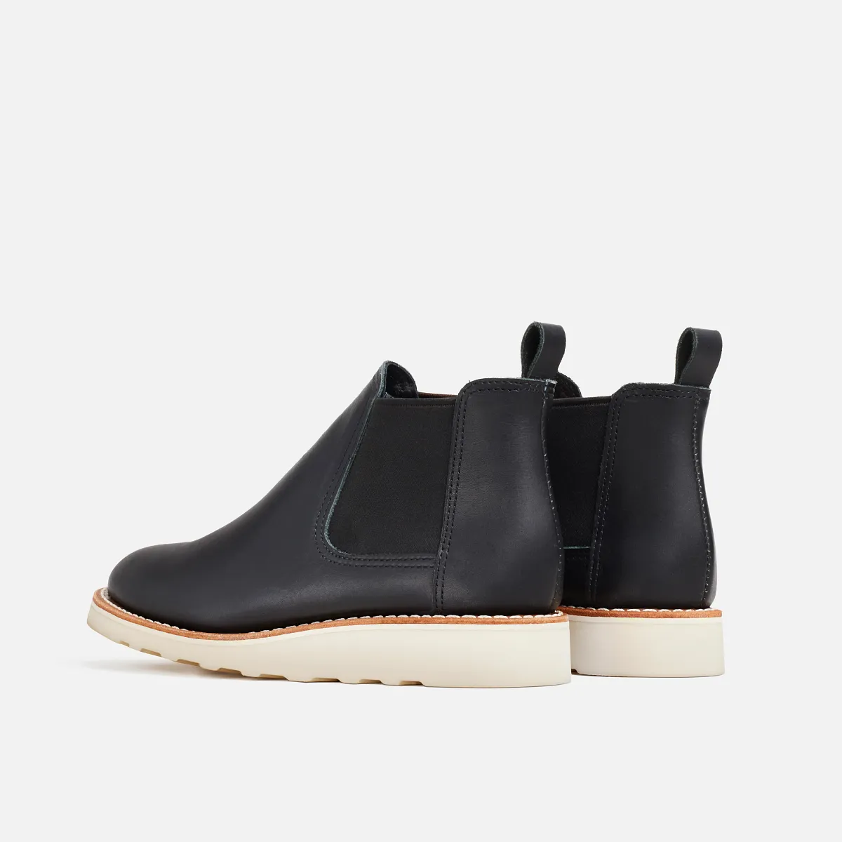 Classic Chelsea Women's Short Boot in Black Boundary Leather - Image 4