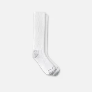 Everyday Work Medium Weight Over-the-Calf Unisex Cotton Blend Over-the-Calf Sock in White
