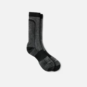 Premium Safety Light Weight Crew Unisex Merino Wool Blend Crew Sock in Black