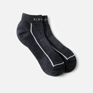 Premium Safety Medium Weight Quarter Crew Unisex Merino Wool Blend Quarter Crew Sock in Black